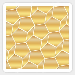 Gold Honeycomb Sticker